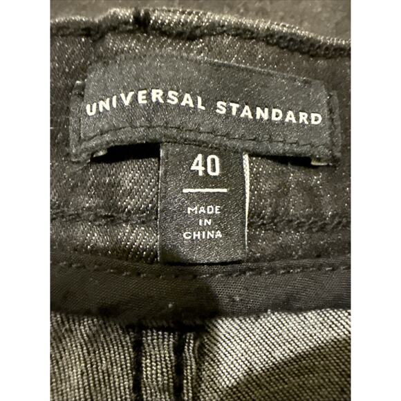 Universal Standard Jeans Sz 40 Womens Plus Skinny Distressed Black 27" Inseam - Picture 6 of 9